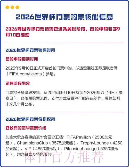 2026年世界杯官方购票平台入口导航 2026年世界杯官方购票平台入口导航